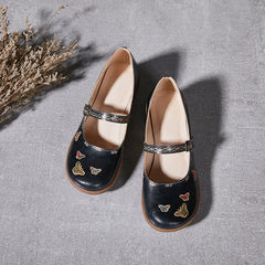 Socofy Summer Leather Thick Sole Casual Shoes
