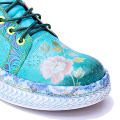 Socofy Retro Handmade Leather Casual Shoes