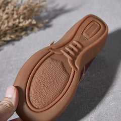 Socofy Summer Leather Thick Sole Shoes