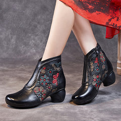 Socofy Fall Winter Ethnic Style Short Boots