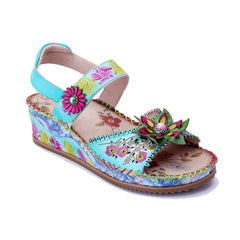 Socofy Retro Handmade Leather Sandals
