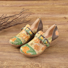 Socofy Summer Leather Wedge Shoes