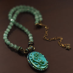 Handmade Mermaid Beaded Vintage Court Style Bracelet Necklace