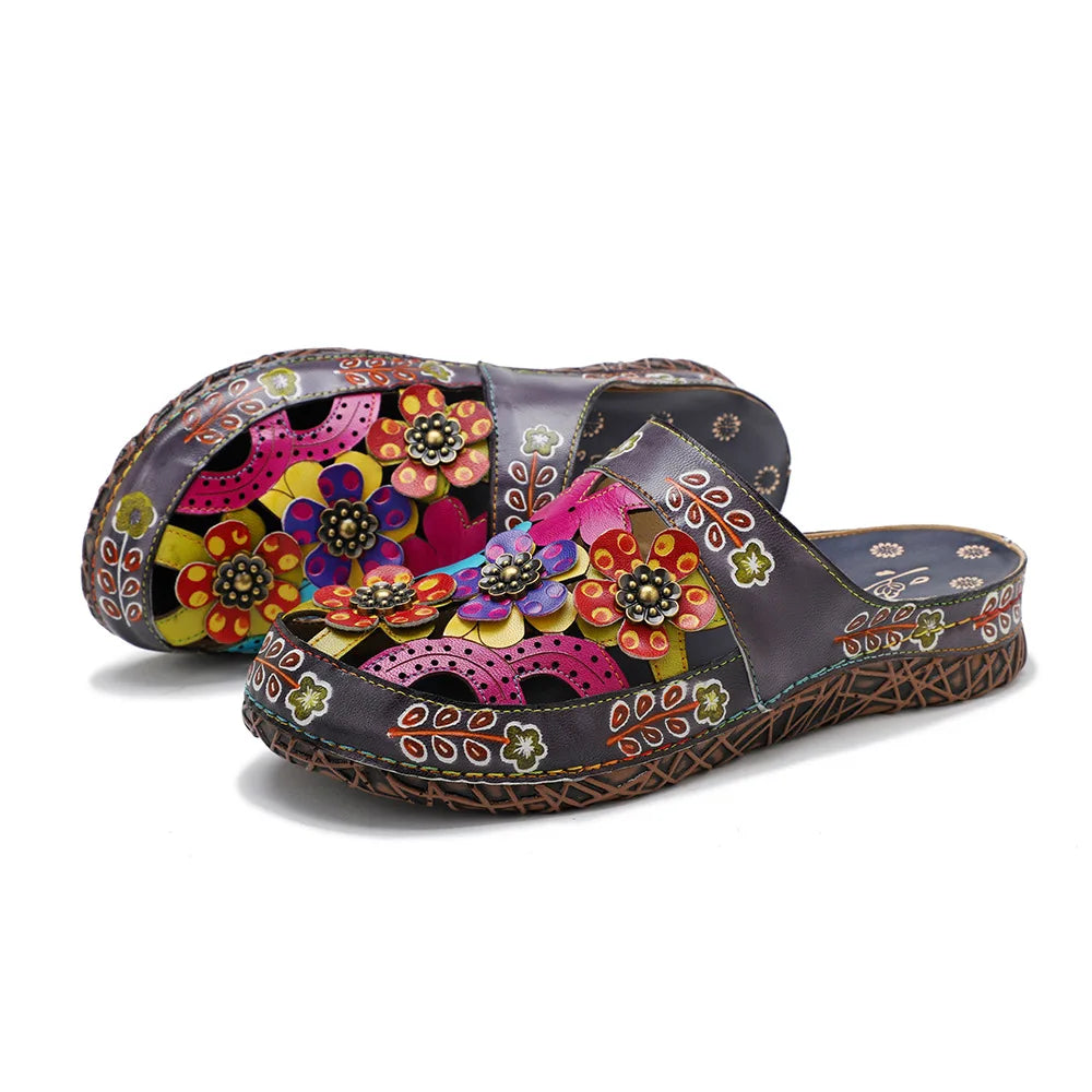 Socfy Rainbow Garden Mules