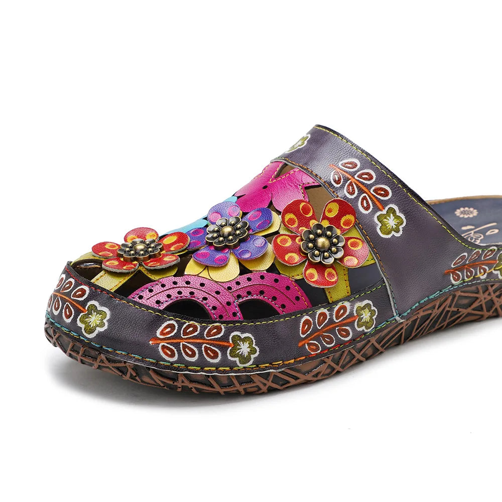 Socfy Rainbow Garden Mules
