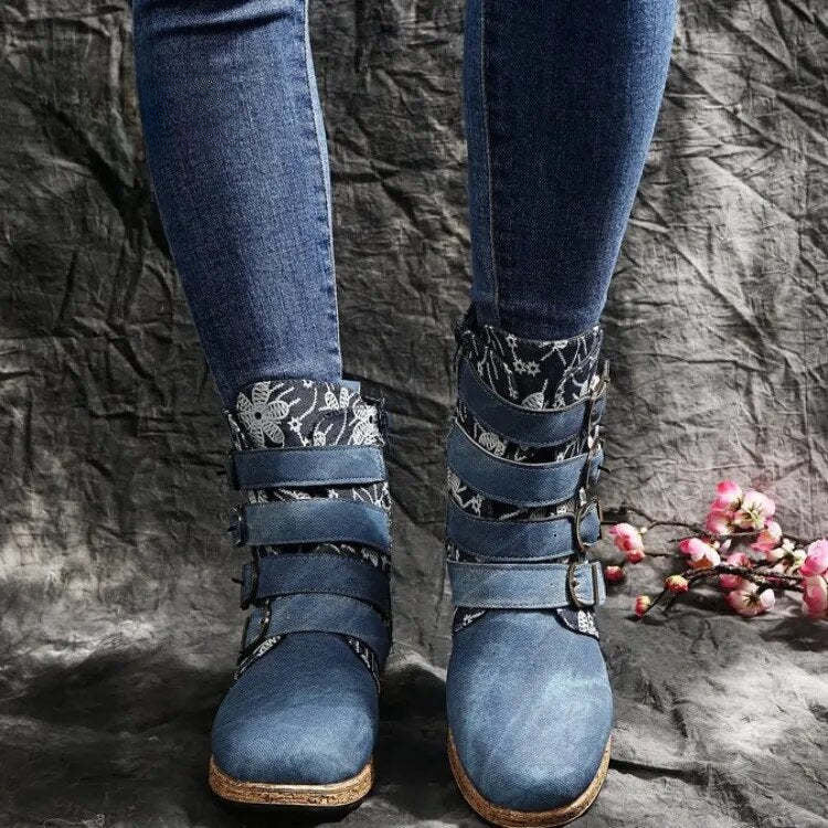 Socofy Bohemian Bloom Boots