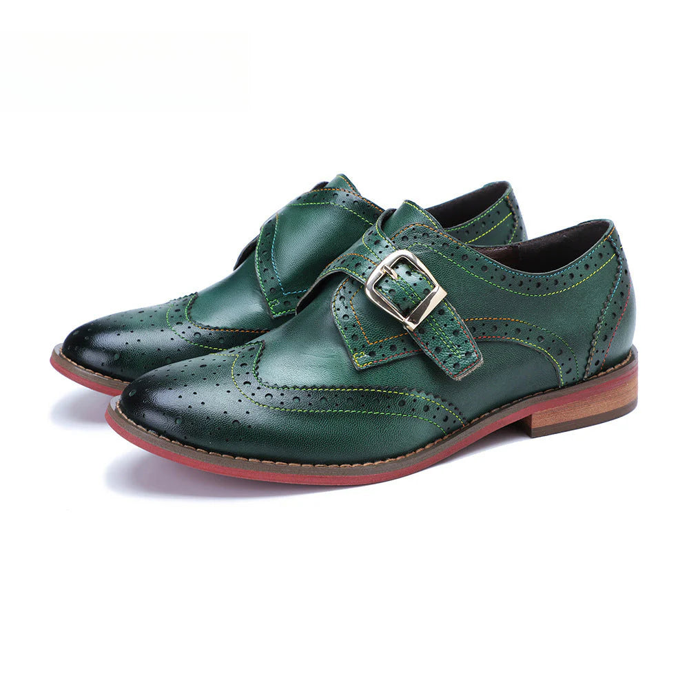 Socofy Handmade Leather Vintage Flat Loafers Shoes