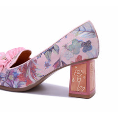 Socofy Vicconfy Pink Floral High Heels